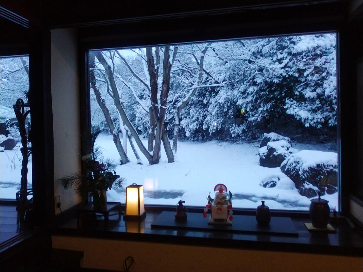 花の木からの風景